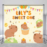 Aperturee - Aperturee Lovely Makabaka Life Custom Happy Birthday Backdrop